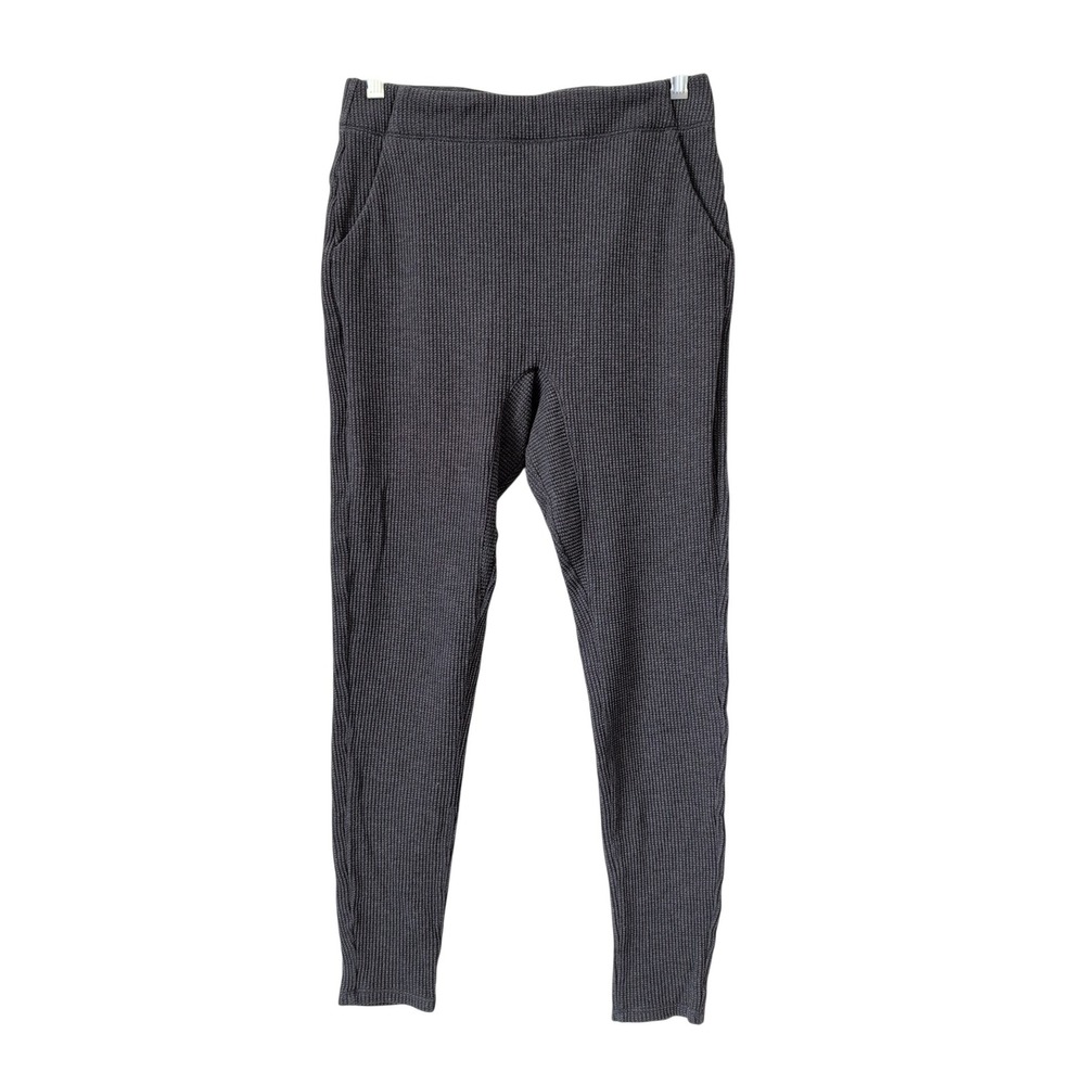 LUNYA Waffle Knit Lounge Pants Charcoal Gray Size M Pima Cotton Loungewear Comfy